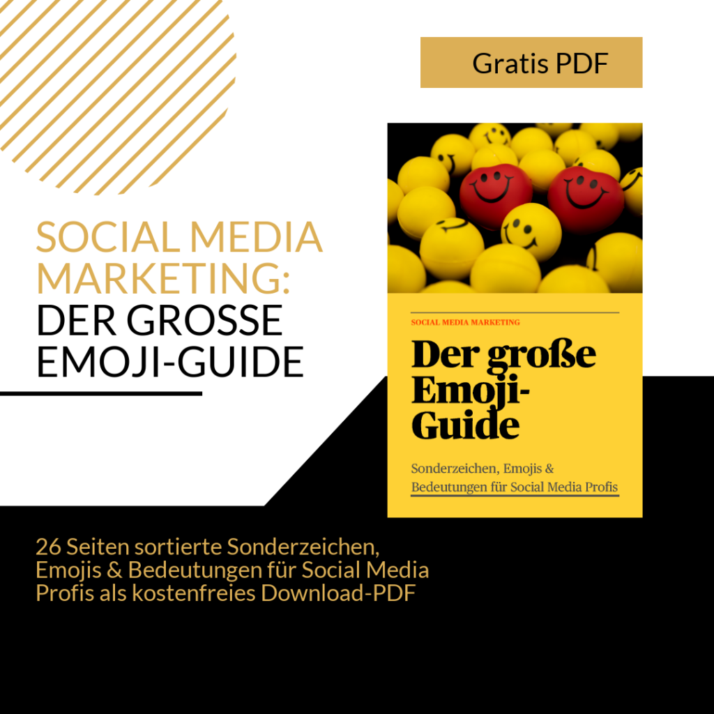 Emojimarketing: Sonderzeichen, Emojis & Bedeutungen für Social Media Profis als gratis Download