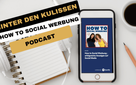 Auf einem Smartphone wird der Podcast How To Social Werbung auf Spotify abgespielt